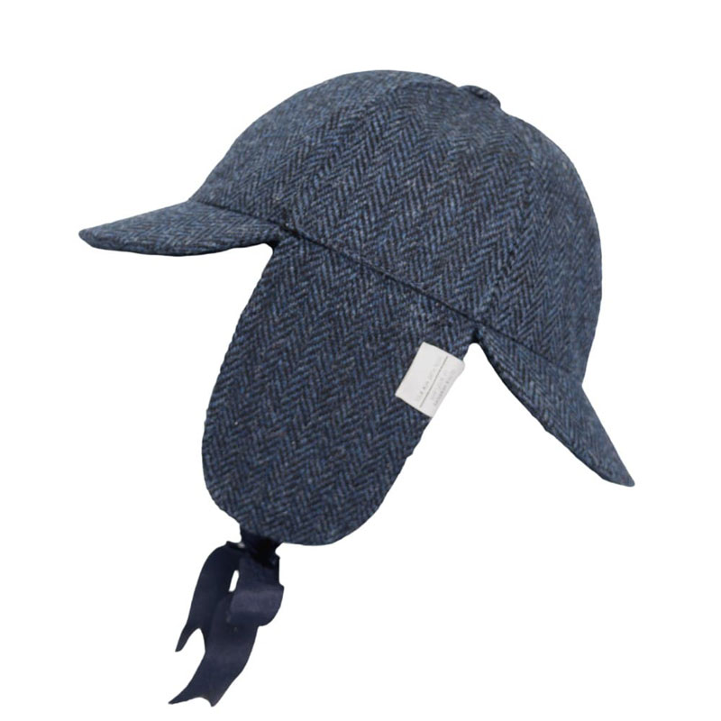 Harris Tweed Deerstalker Hat Watson Midnight Blue - Afbeelding 4