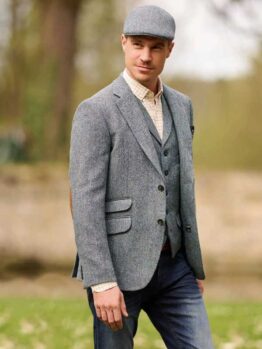 Harris Tweed Jacket London In Tweed Of Water