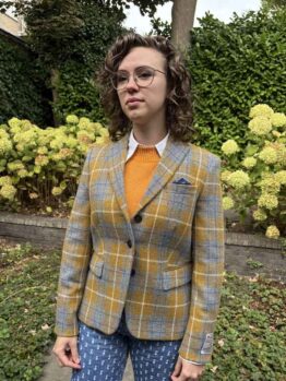 Harris Tweed Dames Blazer LadiesClub Amber Check