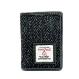 Harris Tweed Card Holder In Charcoal