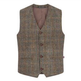 Harris Tweed Dalston Waistcoat Clinton Brown