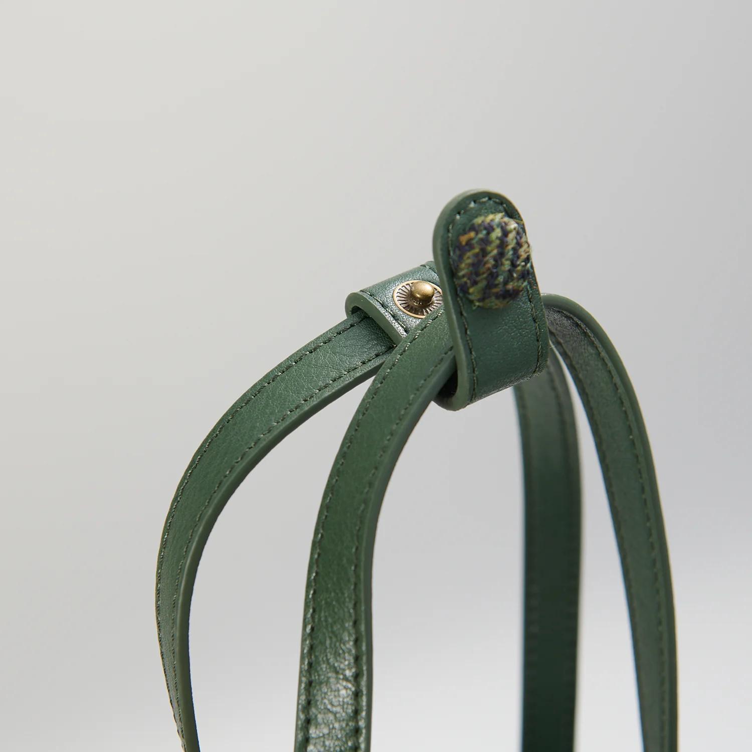 Harris Tweed Clutch, The Orlagh, Islander, Dark Green Herringbone - Afbeelding 5