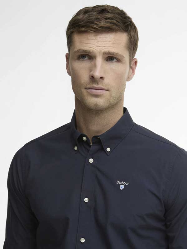 Barbour Treeport Long-Sleeved Tailored Shirt Navy - Afbeelding 4