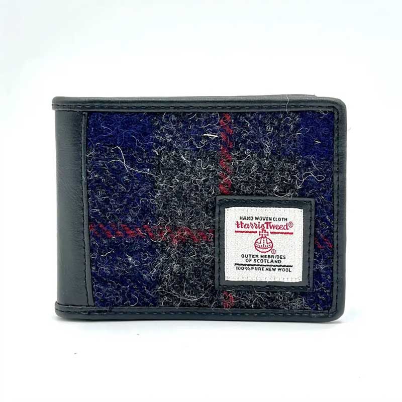Harris_Tweed_Bifold_Coin_Wallet_In_Blue_Check