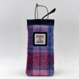 Harris Tweed Glasses Sleeve in Pastel Pink