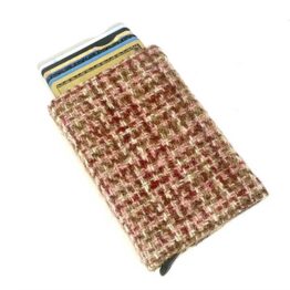 Harris Tweed Pop Up Card Holder In Maple