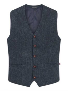 Harris Tweed Dalston Waistcoat Midnight Blue