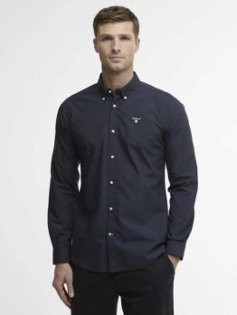 Barbour Treeport Long-Sleeved Tailored Shirt Navy