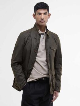 Barbour Beacon Sports Waxed Jacket Olive