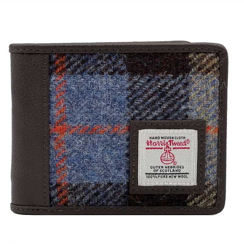 Harris_Tweed_Bifold_Wallet_In_Blue_Brown_Check