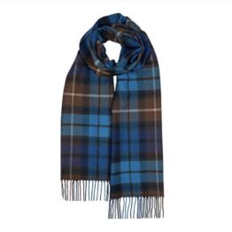 Darwin Buchanan Blue Oversized Lambswool Scarf