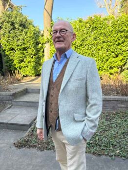 Harris Tweed Jacket London In Light Grey