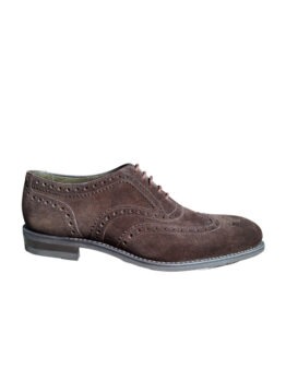 Loake Dark Brown Suede Strap Monk Shoe