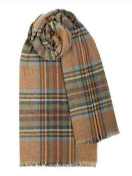 Brock Steward Olive Fine Wool Stole