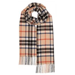 Darwin Thomson Camel Modern Oversized Lambswool Scarf