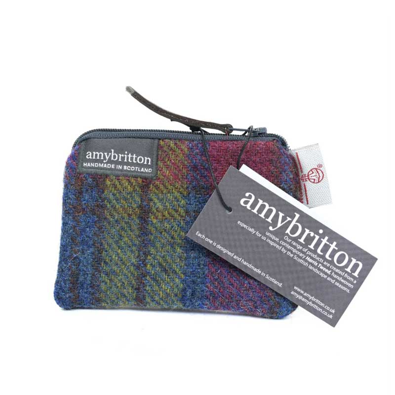 Harris_Tweed_Highland_Card_Purse_Purple_Multi_Plaid