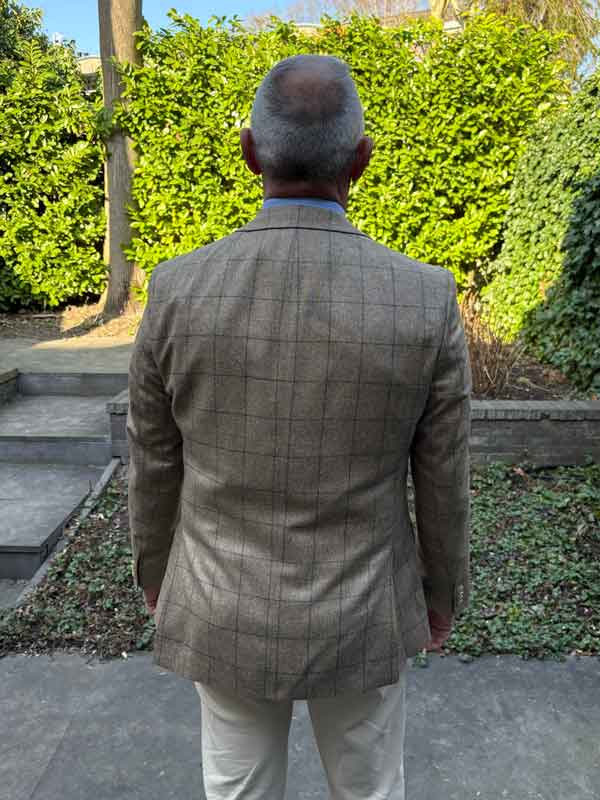 Zijden Jasje London In Sand Multi Color Check - Afbeelding 2