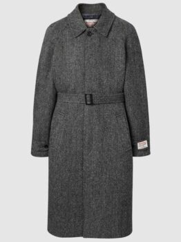 Harris Tweed Overjas Raglan, Charcoal