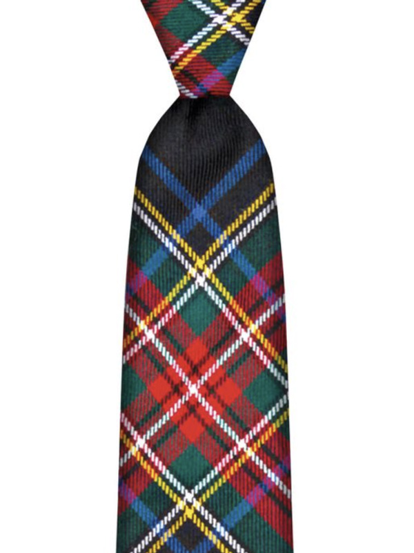 Stropdas_Stewart_Black_Modern_Tartan