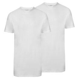 T-shirt Basic Fit rond 2-pack Xlang