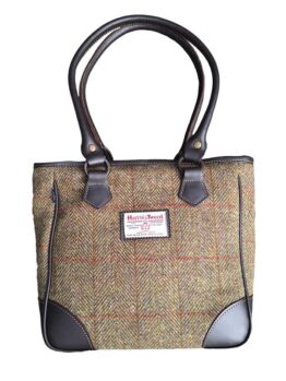 Harris Tweed Shire Long Handled Bag - Mustard